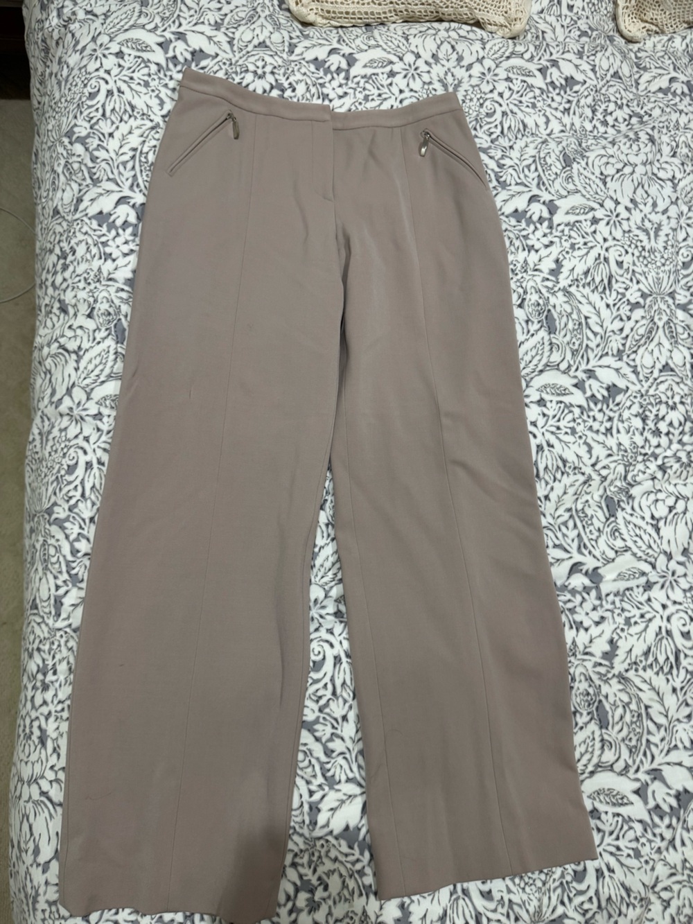 Giorgio Armani Straight-Leg Pants in Taupe
